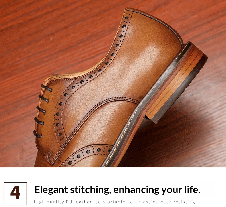 Scarpe da sposa da uomo Voyage Brogue intagliate, formali, in vera pelle, fatte a mano, con strato superiore in pelle di vacchetta, extra large_voghion.com