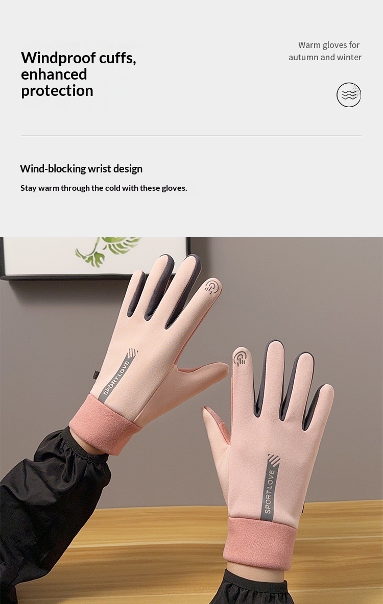 boy Boy Boy Winter Gloves For Women, Warm, Touchscreen Compatible, Electric Bike Riding, Windproof, Waterproof, Unisex,_voghion.com