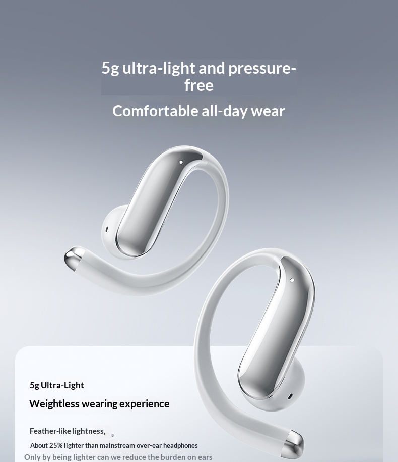 Écouteurs intra-auriculaires NeoGear NeoGear NeoGear New S06 Bluetooth avec contour d'oreille, sans fil, IA, traduction intelligente, conception ouverte, semi-intra-auriculaire, conduction osseuse_voghion.com