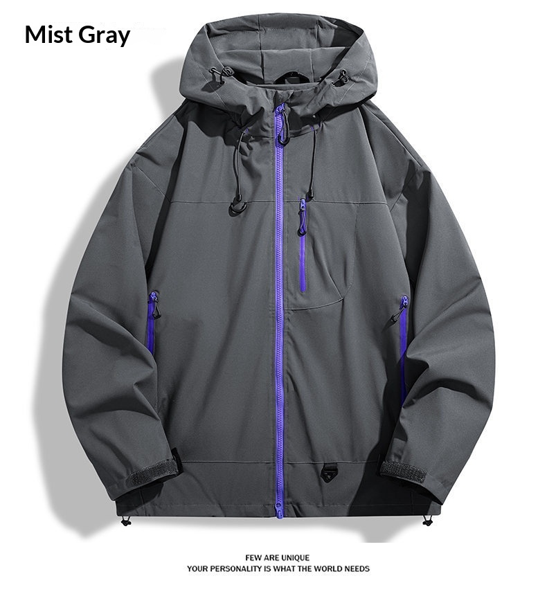 Outdoor-Wanderjacke für Jungen im Bergstil, Frühlingsjacke mit Kapuze für Herren_voghion.com