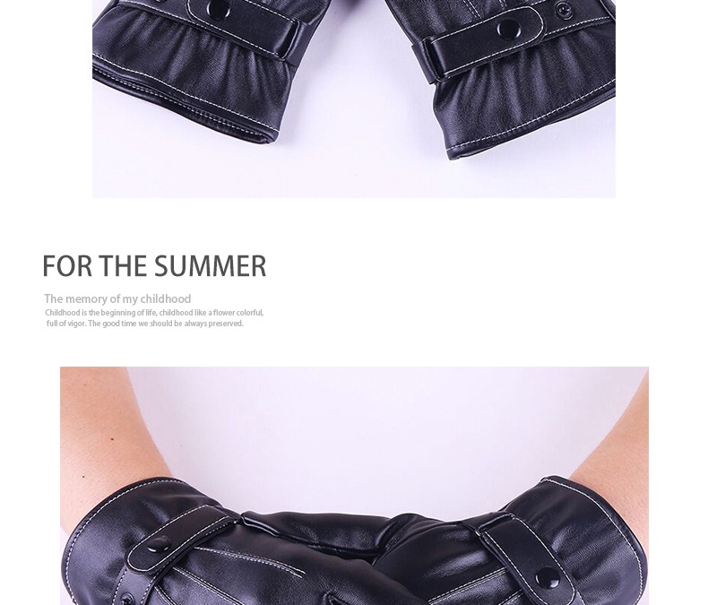 boy Boy Boy Autumn And Winter Men's Warm Windproof Cold-Resistant Fingerless Touchscreen Cycling Driving Outdoor Gloves_voghion.com