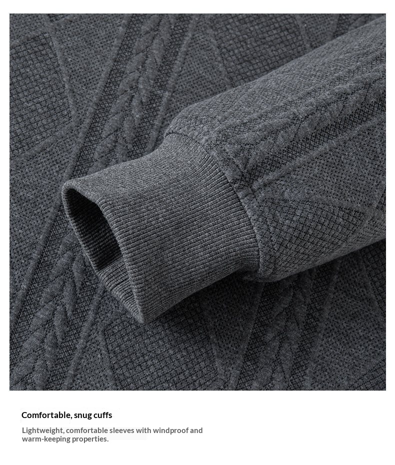 boy Boy Textured Sweatshirt For Men, Spring And Autumn Style, Zodiac Year Clothing, American Retro High-end Long Sleeve Polo_voghion.com