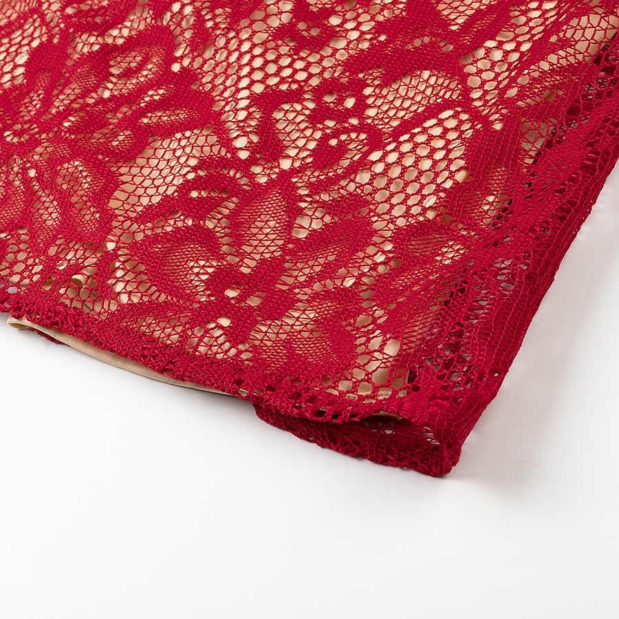 ChicShe ChicShe European And American Sexy Women's Clothing New Long Sleeve Lace Hollow Slim Fit Elegant Hot Girl Bodycon Dress_voghion.com