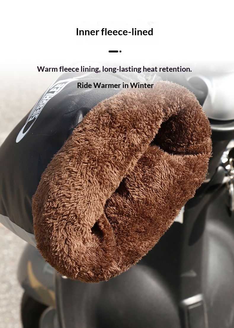Housses de guidon épaisses, chaudes, imperméables au froid, au vent et à la pluie pour motos et scooters électriques, pour femmes et hommes, en hiver._voghion.com