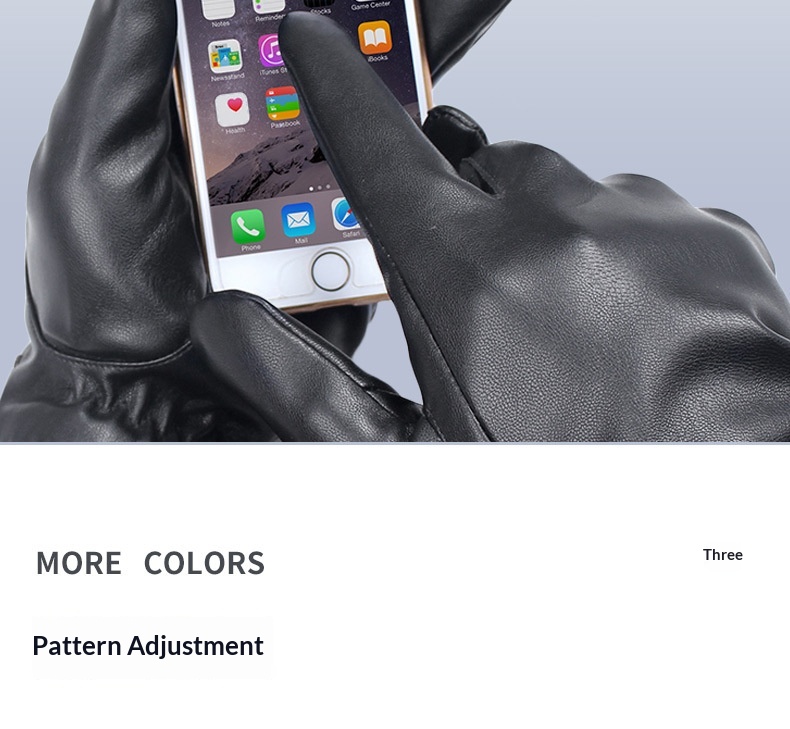 Guanti in pelle Boy Boy A102 per uomo, autunno e inverno, foderati in pile, spessi, touchscreen, caldi, per motociclisti all'aperto,_voghion.com