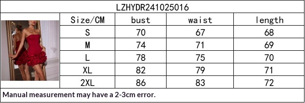 Robe moulante rouge d'été pour femme, style européen et américain, haut de gamme, sexy, sans bretelles, coupe ajustée, ourlet floral, ChicShe_voghion.com