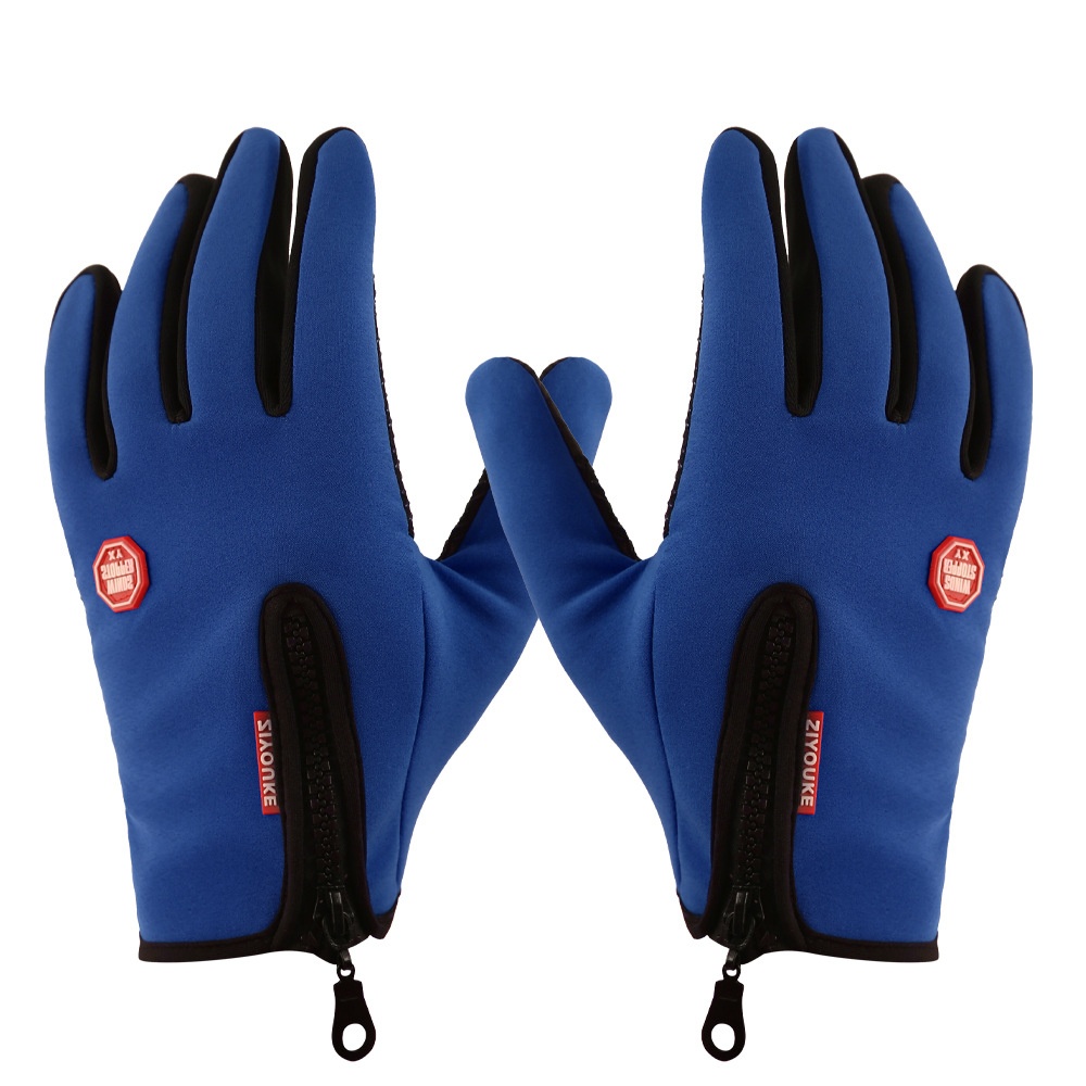 boy Boy Boy Autumn And Winter Touchscreen Fleece-Lined Cold-Proof Warm Rock Brothers Anti-Slip Anti-Freeze Motorcycle Riding Gloves_voghion.com