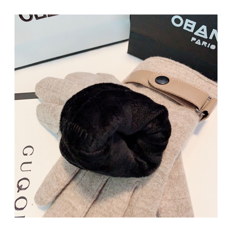 Guanti invernali da uomo, stile coreano, foderati, spessi, autunnali, da equitazione, da guida, antifreddo, caldi, touchscreen, elastici_voghion.com