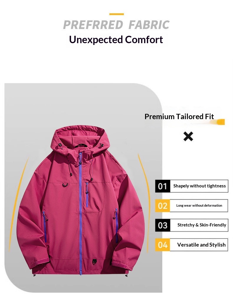 Outdoor-Wanderjacke für Jungen im Bergstil, Frühlingsjacke mit Kapuze für Herren_voghion.com