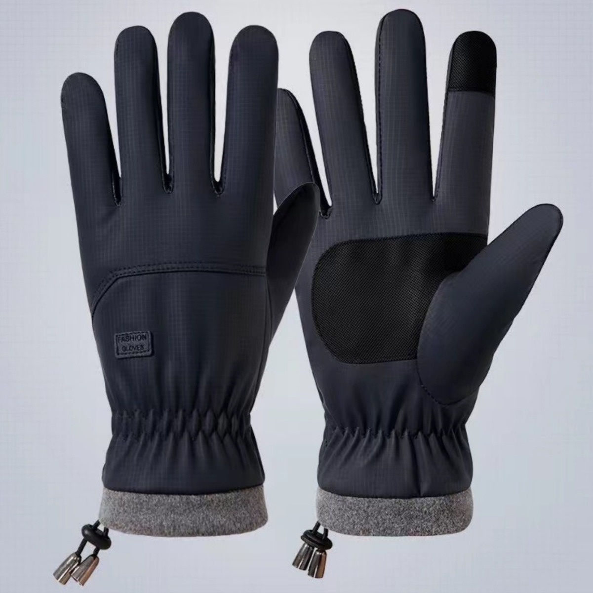 boy Boy Boy Winter Men Women, Warm Cotton For Delivery Riders, Windproof Waterproof Motorcycle Gloves, Ski Gloves With Fleece Lining_voghion.com