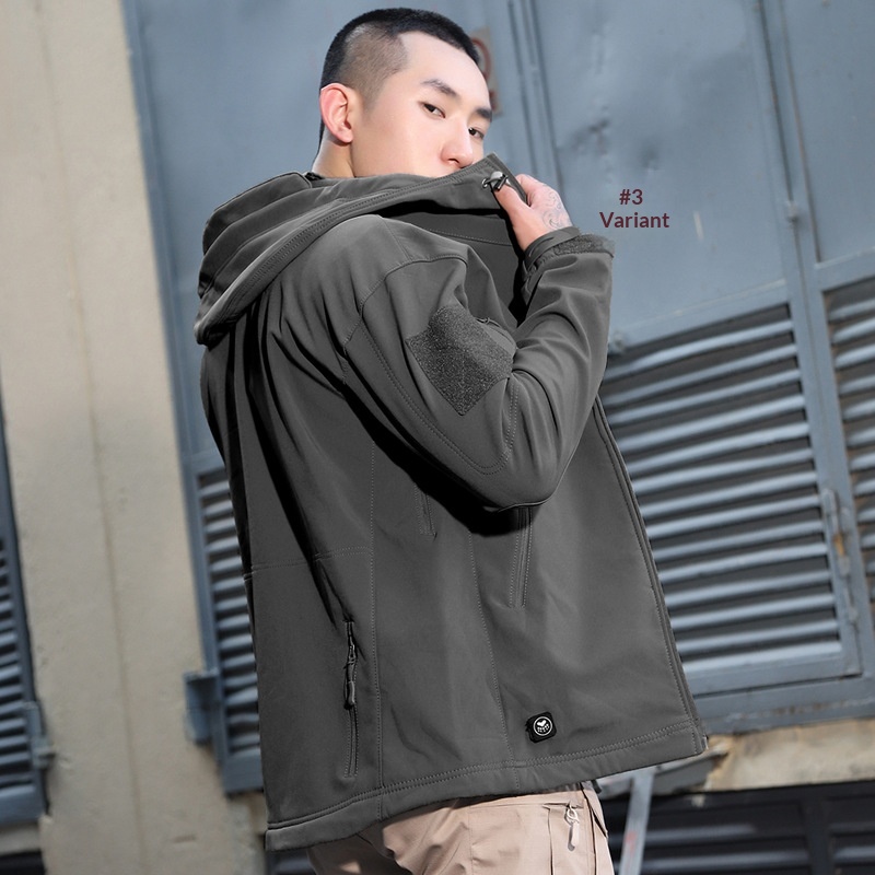 boy Boy Cross-Border Soft Shell Jacket For Men, Windproof, Water-Resistant, Warm Fleece Jacket, Tactical Clothing, Thickened_voghion.com