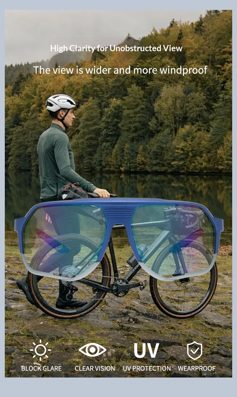 Surge 2025 New Trendy Cycling Mountaineering Integrated Hiking Glasses Road Bike Goggles_desvips.com