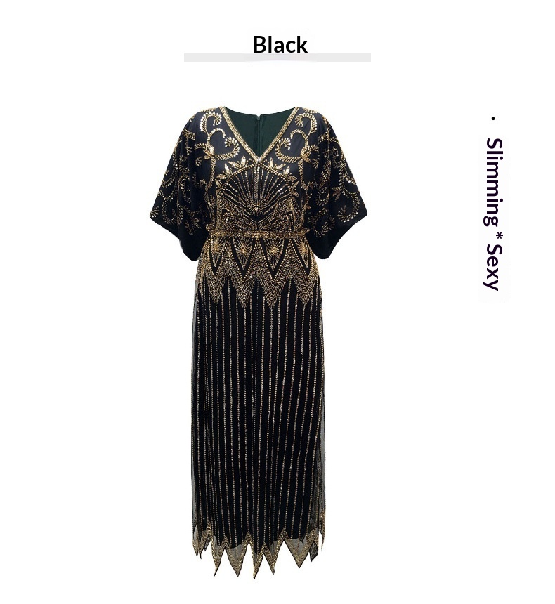 ChicShe ChicShe Middle East Cross-Border Sequin High-End Banquet Long Dubai Luxurious Beaded Robe Dress Arabia_voghion.com