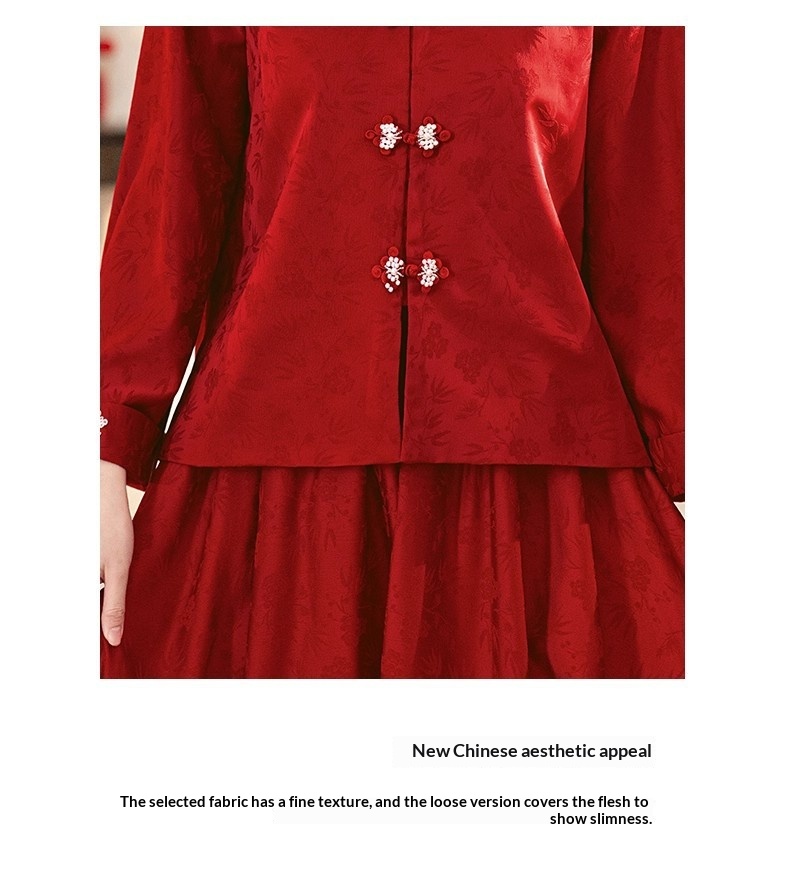 ChicShe ChicShe Rood Bruidspak Voor Toasting, Luxe Verlovingsoutfit, Nieuw Chinees Bruidsschat Showpak, Trouwjurk, Huwelijk_voghion.com