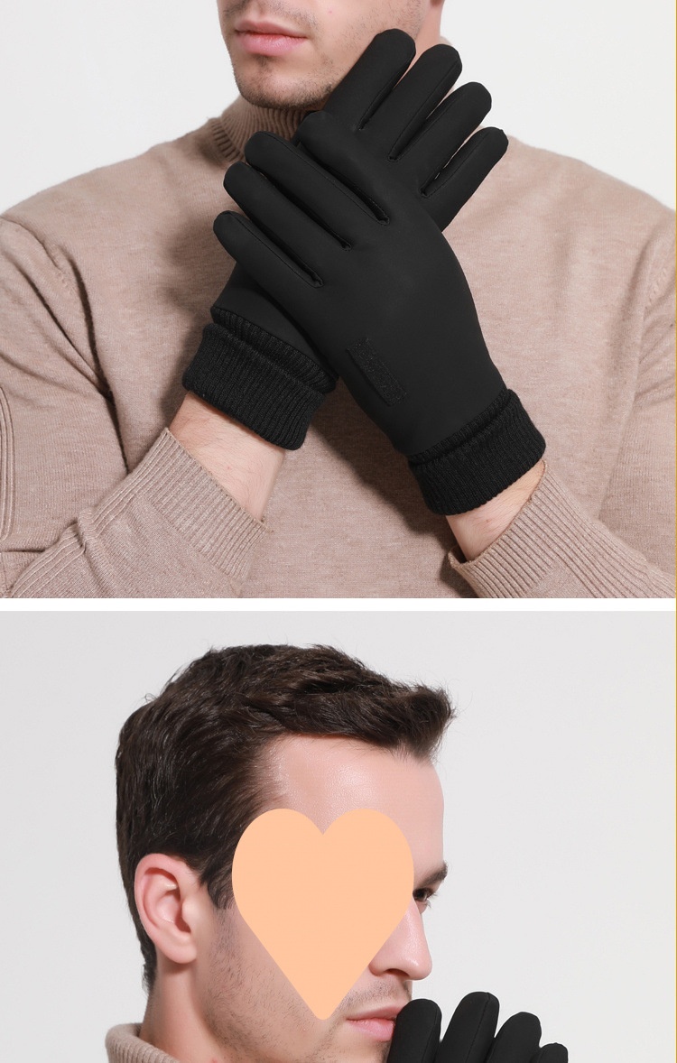 ragazzo Ragazzo Ragazzo Morbido Mezza età e Anziani All'aperto Per Uomo Inverno Corsa Ciclismo Touchscreen Guida Foderato in Pile Ispessito Genitore_voghion.com