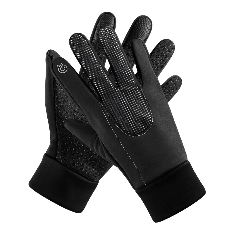 Ragazzo Ragazzo Inverno Caldo Antivento Ciclismo Esterno Per Uomo, Foderato in Pile, Spesso, Antiscivolo, Impermeabile, Compatibile con Touchscreen_voghion.com