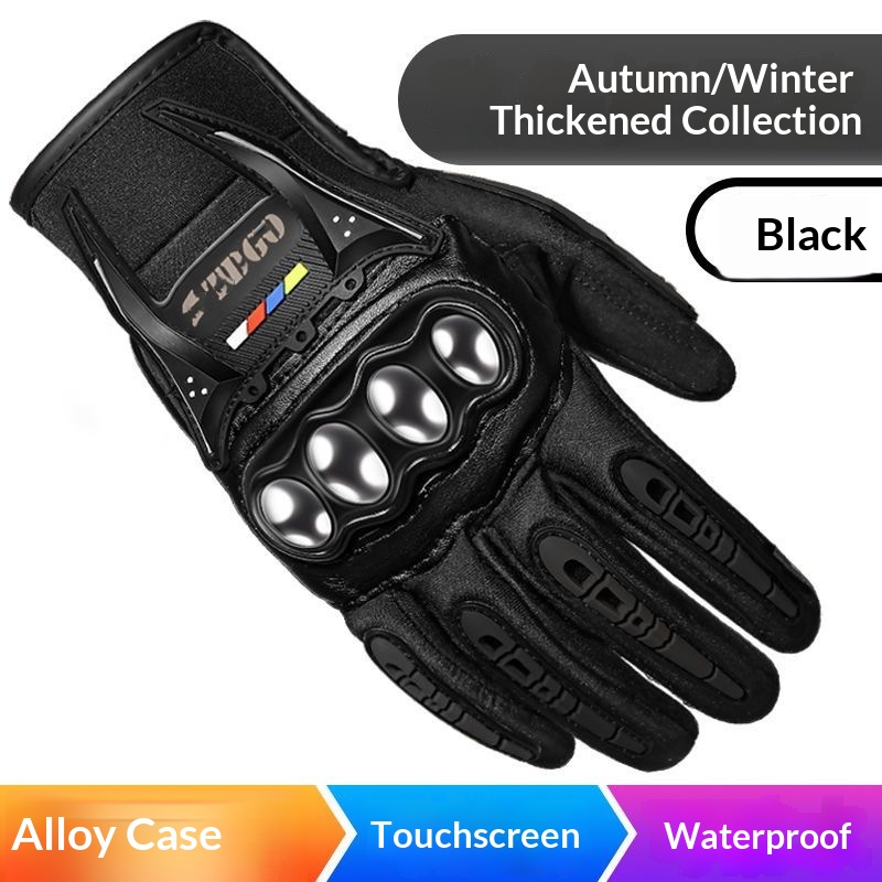 Guanti da moto Boy Boy per uomo, autunno e inverno, caldi, antiscivolo, da equitazione, touchscreen, abbigliamento da motociclista, per tutte le stagioni,_voghion.com
