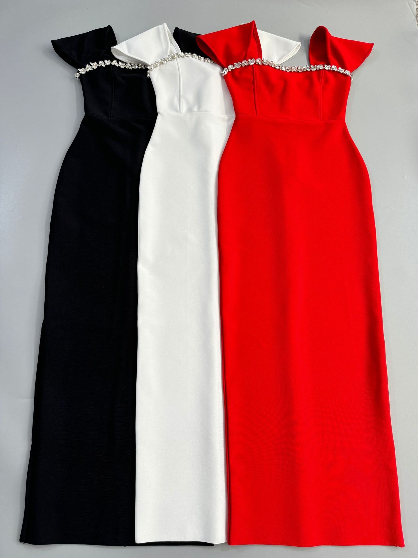 ChicShe ChicShe New Fashion Bandage Women's High-end Rhinestone Elegant Bodycon Dress European And American Cross-border_voghion.com