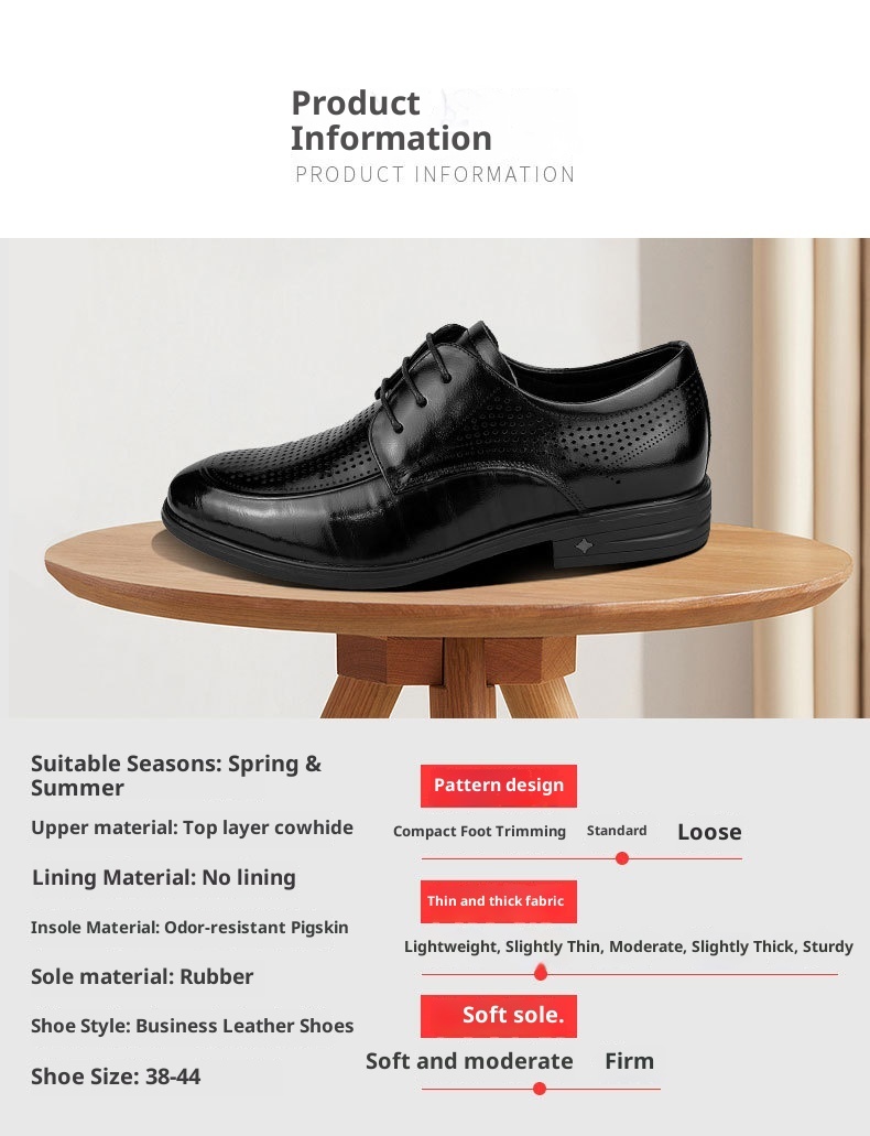 Scarpe derby da uomo Voyage Formal, estive, traspiranti, in rete, da ufficio, in vera pelle, primo strato, in pelle bovina_voghion.com