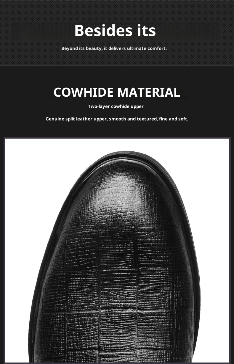 Voyage Men's Business Formal Leather Autumn Winter New Large Size Cowhide Thickened Derby Wedding Groom Shoes_voghion.com