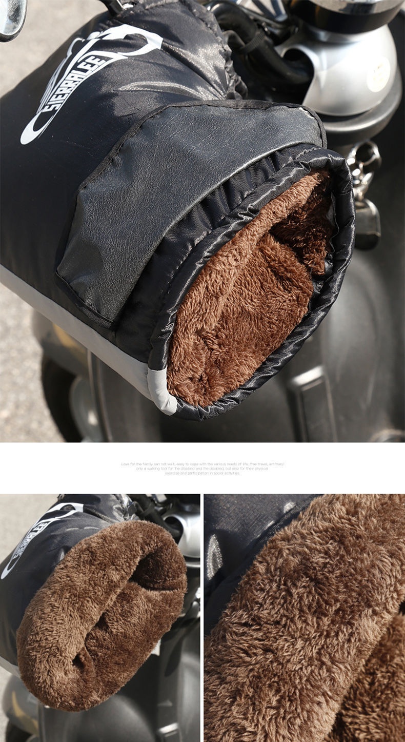 Housses de guidon épaisses, chaudes, imperméables au froid, au vent et à la pluie pour motos et scooters électriques, pour femmes et hommes, en hiver._voghion.com