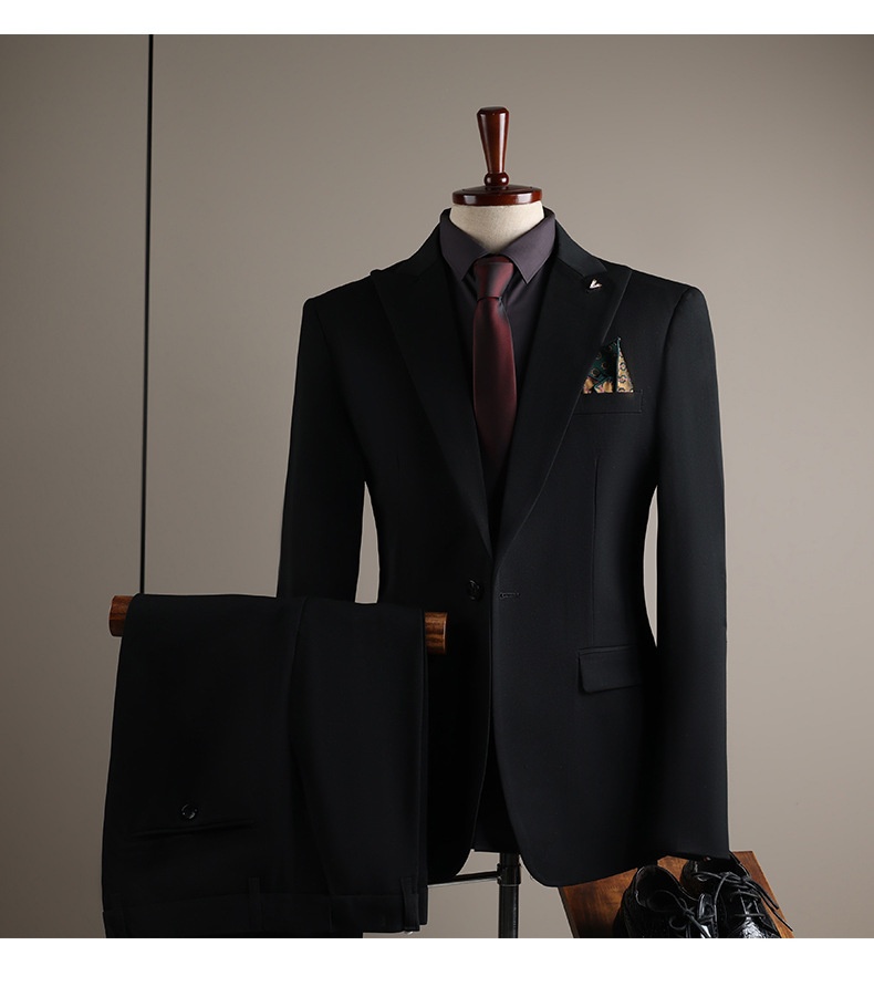 Costume coréen slim fit pour homme, style professionnel, tenue de mariage de haute qualité pour marié._voghion.com