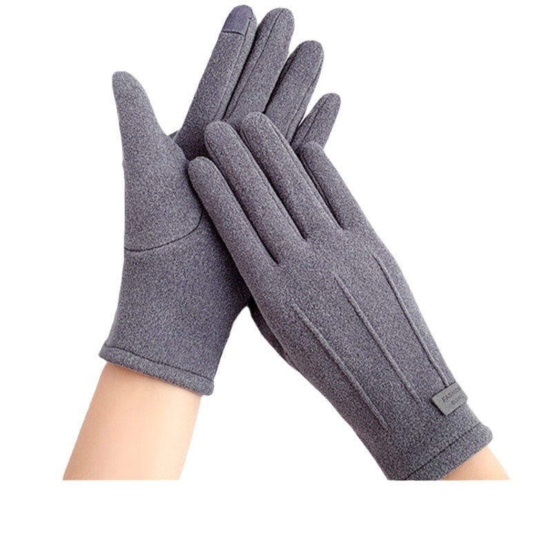 Gants chauds pour homme et femme, conçus pour le cyclisme, la conduite et les sports de plein air en polaire pour l'automne et l'hiver, compatibles avec les écrans tactiles._voghion.com