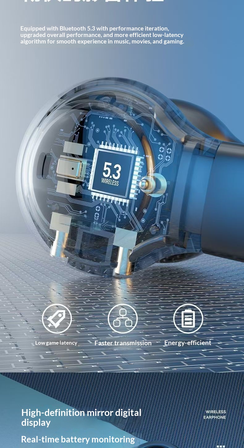 Écouteurs intra-auriculaires Bluetooth haut de gamme NeoGear, sans fil, à clip, haute qualité sonore, longue autonomie, réduction de bruit intelligente_voghion.com