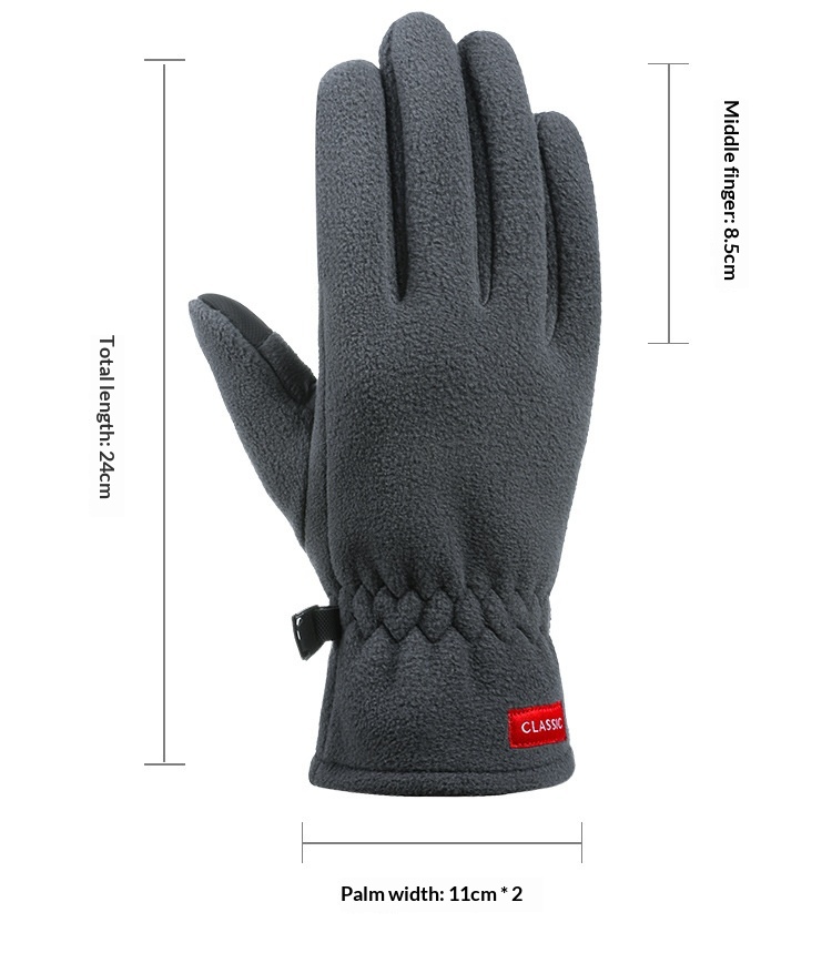 boy Boy Boy Winter Gloves Fleece Lined Thickened Non-Slip Touchscreen Sports Driving Outdoor Cycling Men's Windproof Warm_voghion.com
