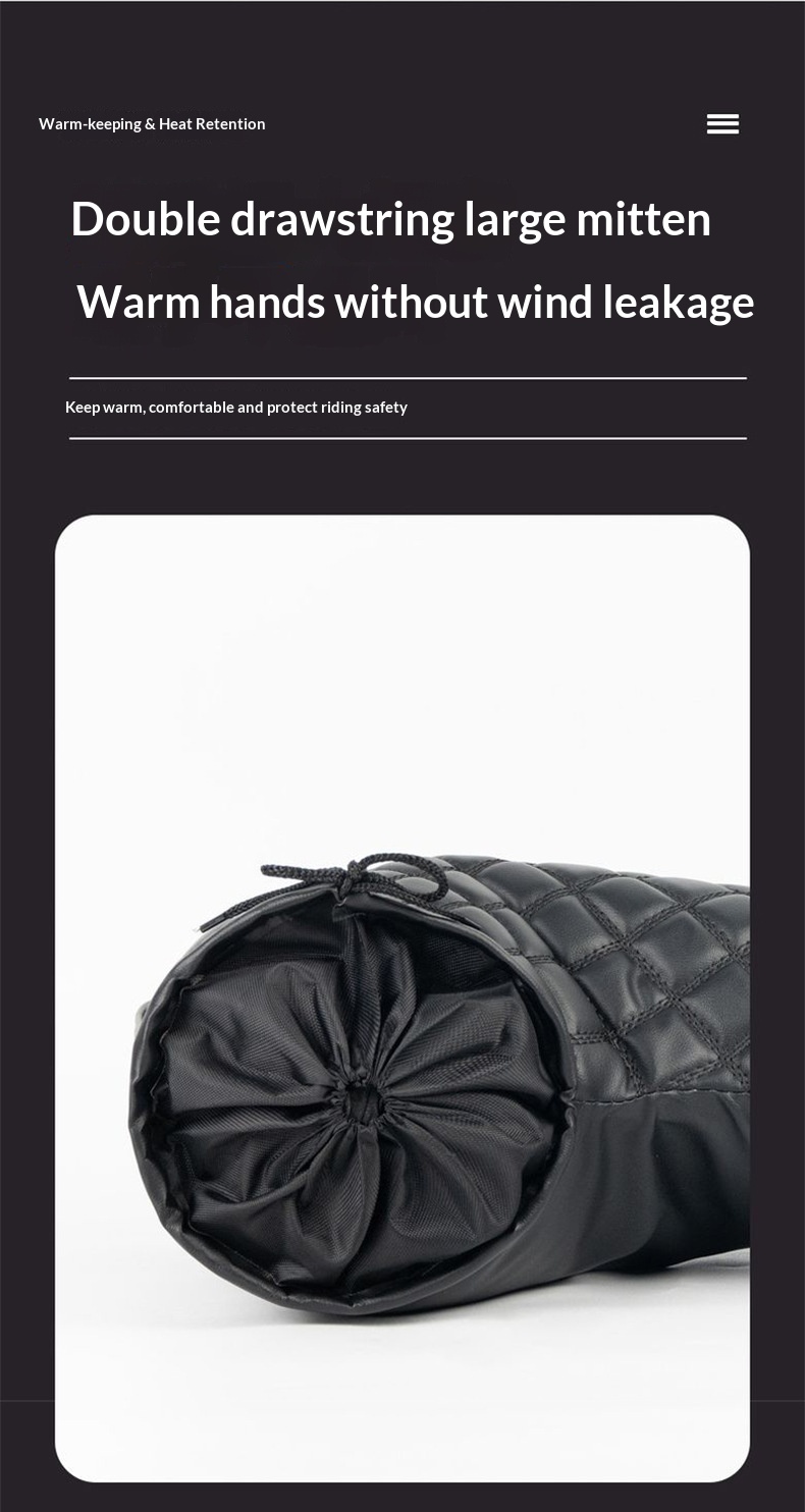 Coprimanubrio per bici elettrica per ragazzo Guanti da moto invernali foderati in pile, spessi, caldi, antivento, impermeabili, antifreddo_voghion.com