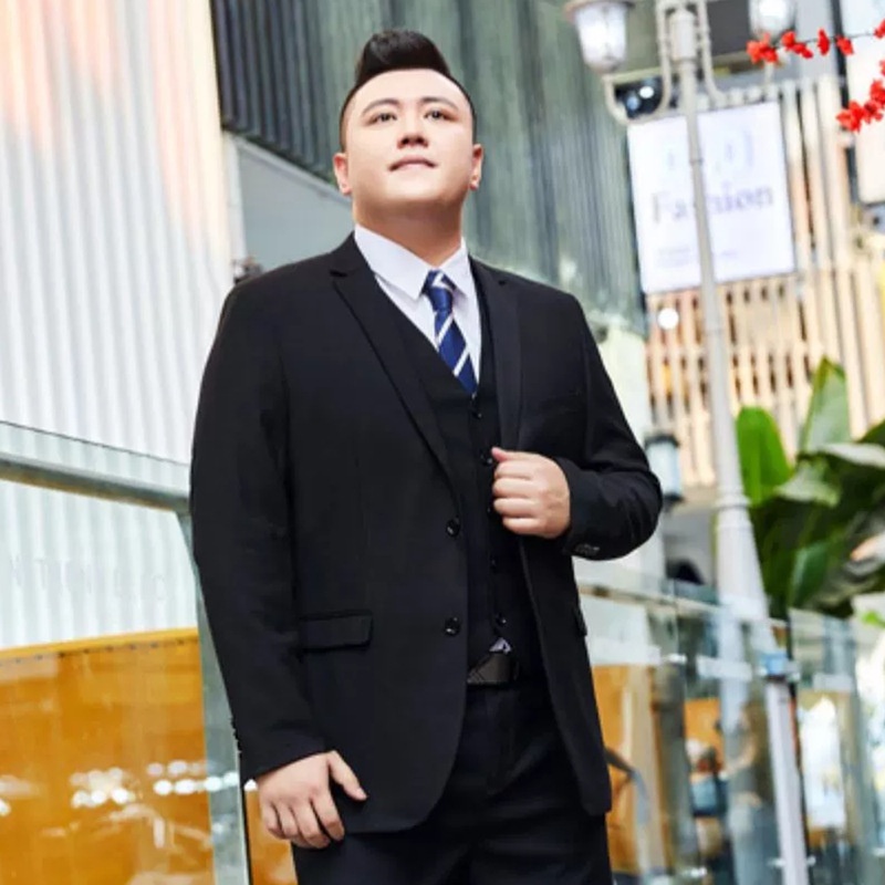 Vestito da sposo per uomo taglie forti, professionale, da lavoro, da cerimonia, da sposo, da sposo, vestibilità regolare e slim fit_voghion.com