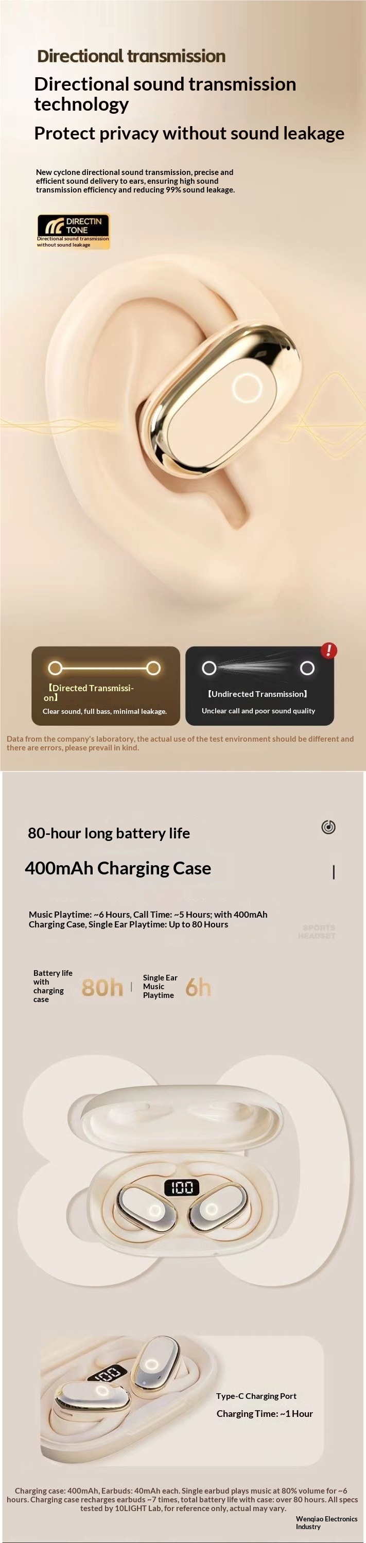 NeoGear 2025 Neue KI-Kopfhörer Bluetooth Over-Ear Sport Laufen Geräuschunterdrückung Lange Akkulaufzeit_voghion.com