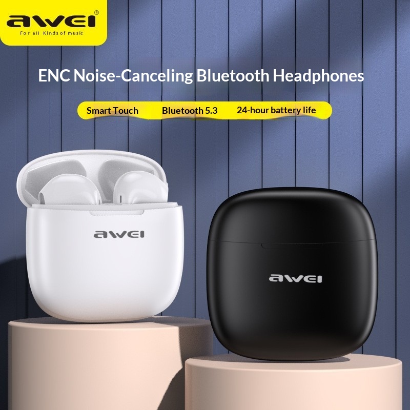 NeoGear NeoGear AWEI TWS Semi-In-Ear HiFi Sound Quality 5.3 Noise Cancelling Sports Bluetooth Earbuds_voghion.com