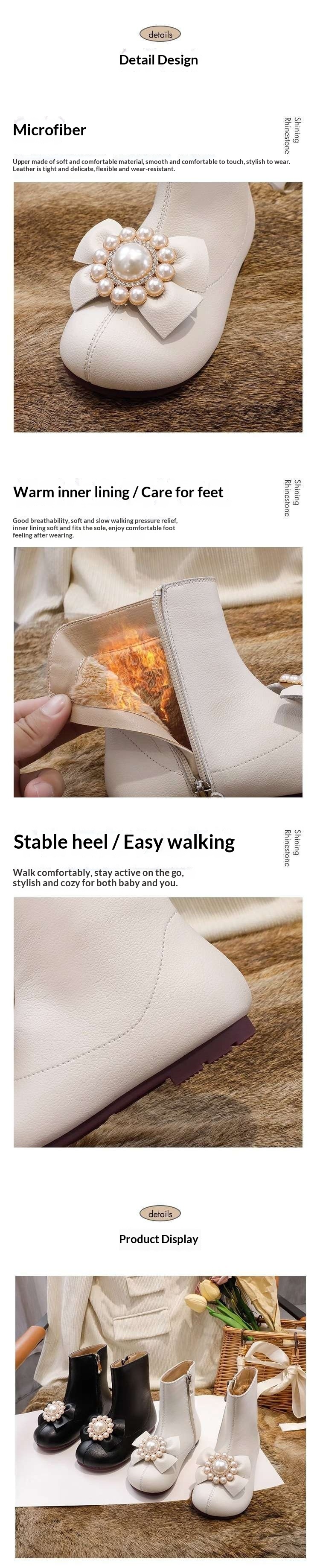 ShoeGlobe ShoeGlobe Girls' 2025 Autunno Nuovo Bambini Martin Per Ragazze Eleganti Bambini Grandi Stivali Stile Principessa_voghion.com