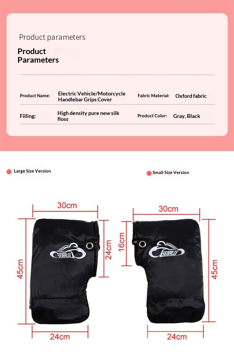Housses de guidon épaisses, chaudes, imperméables au froid, au vent et à la pluie pour motos et scooters électriques, pour femmes et hommes, en hiver._voghion.com