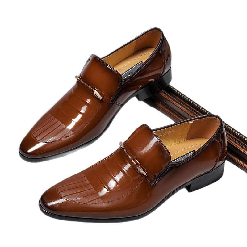 Scarpe da uomo in pelle stile Derby retrò britannico Voyage With Dragonfly Flying Patent, all'ingrosso 0763_voghion.com