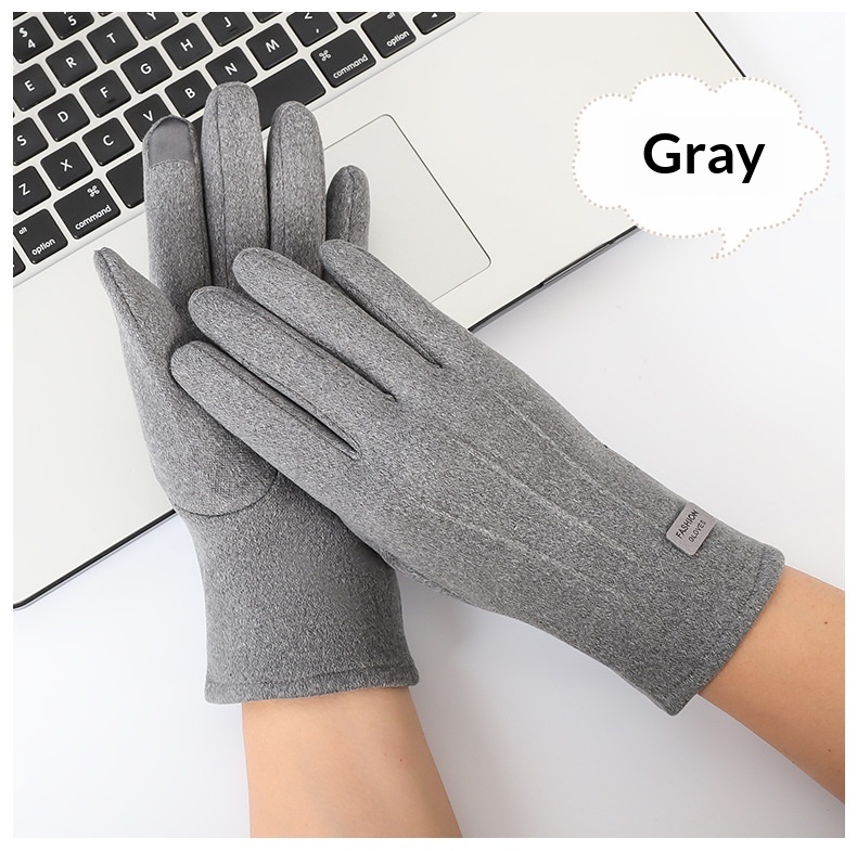 Gants chauds pour homme et femme, conçus pour le cyclisme, la conduite et les sports de plein air en polaire pour l'automne et l'hiver, compatibles avec les écrans tactiles._voghion.com