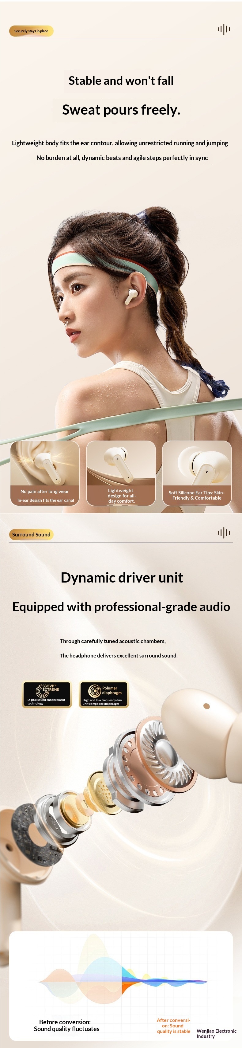 Auriculares Bluetooth NeoGear 2025, nuevos, inteligentes, inalámbricos, con cancelación de ruido, de alta calidad, intraauriculares, batería de larga duración, universales._voghion.com