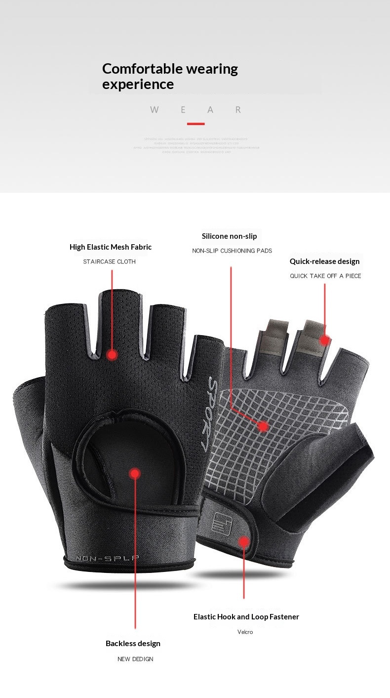 Boy Boy Boy Radhandschuhe mit halben Fingern für Damen und Herren, strapazierfähige, fingerlose Fitness-Handschuhe für den Sommer, Outdoor-Handschuhe für Damen_voghion.com