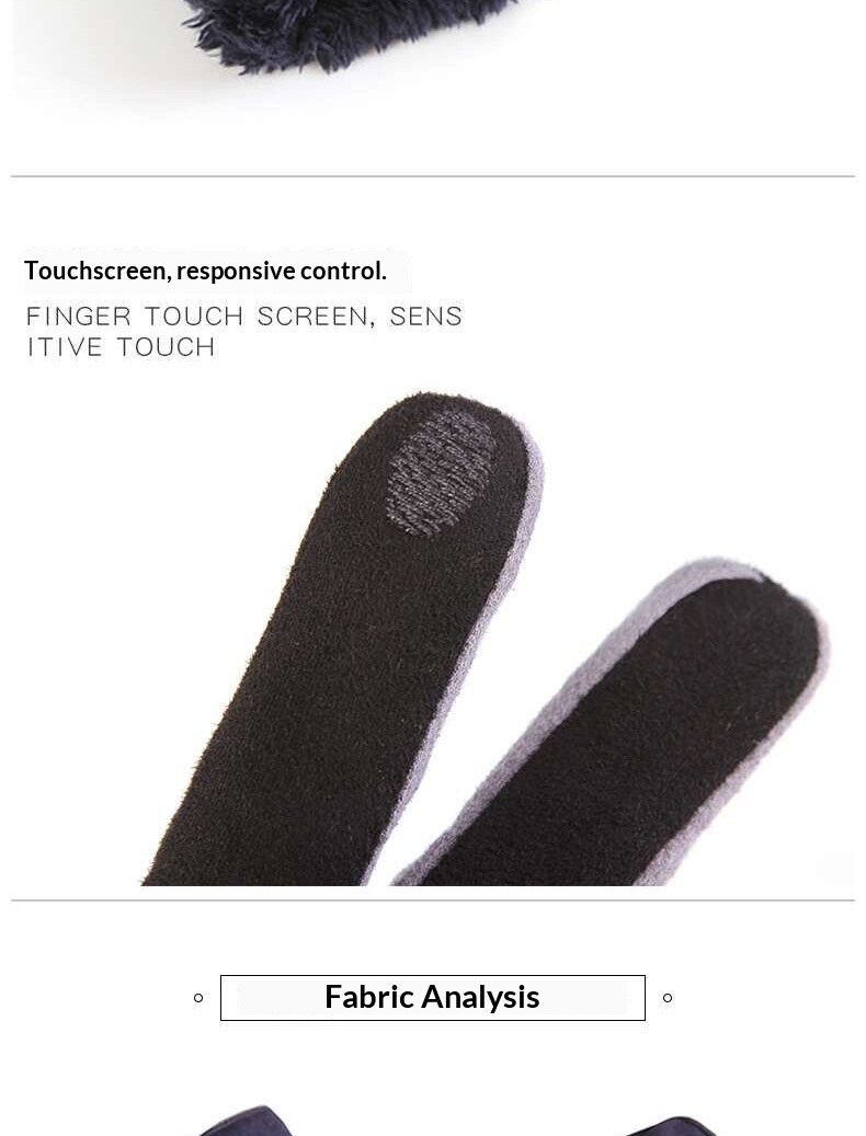 boy Boy Boy Chenghu Snail Men Warm Winter Fleece Lined Finger Touchscreen Cycling Outdoor Korean Fashion Suede Gloves_voghion.com