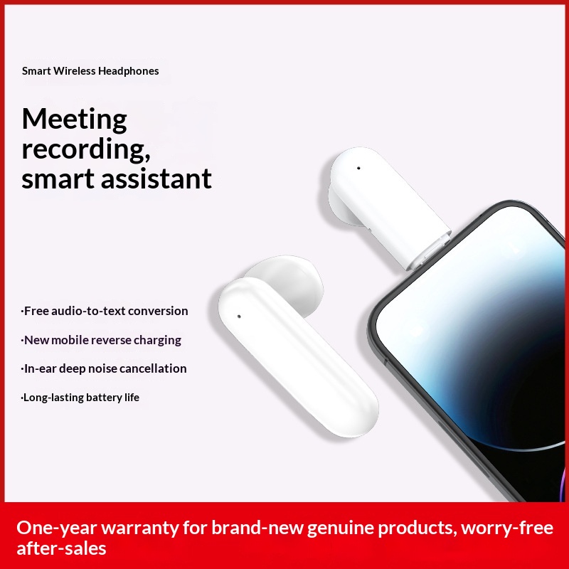 Auriculares de traducción NeoGear para conferencias, inalámbricos, Bluetooth, grabación intraaural, cancelación de ruido, interpretación simultánea, inteligencia artificial._voghion.com