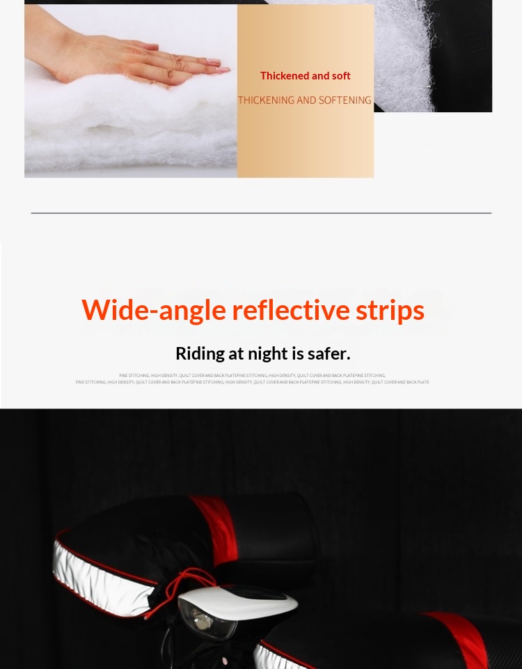 Coprimanubrio antivento caldo per ragazzo, ragazzo, paramani per triciclo, bici elettrica, moto, copertura impermeabile spessa per l'inverno_voghion.com