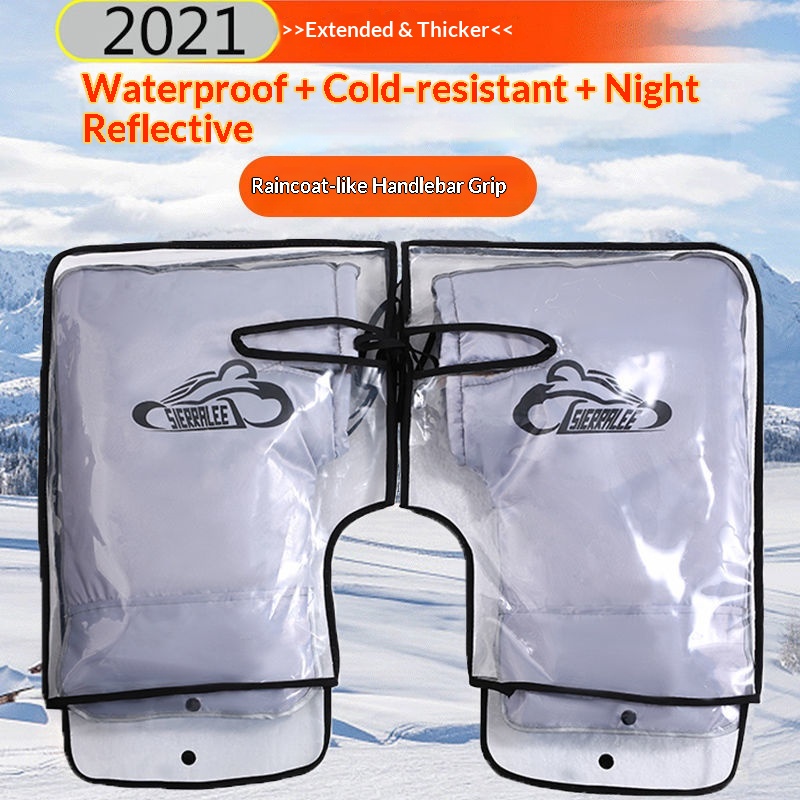 Housses de guidon épaisses, chaudes, imperméables au froid, au vent et à la pluie pour motos et scooters électriques, pour femmes et hommes, en hiver._voghion.com