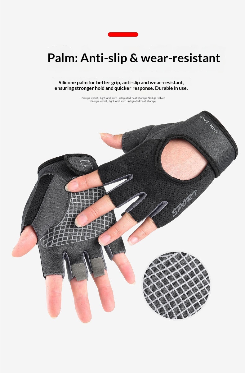 Boy Boy Boy Radhandschuhe mit halben Fingern für Damen und Herren, strapazierfähige, fingerlose Fitness-Handschuhe für den Sommer, Outdoor-Handschuhe für Damen_voghion.com
