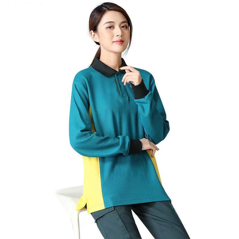 T-shirt long pour garçon, vêtements de travail China Post, polo d'automne à col rabattu, manches courtes, pour le personnel de livraison express_voghion.com