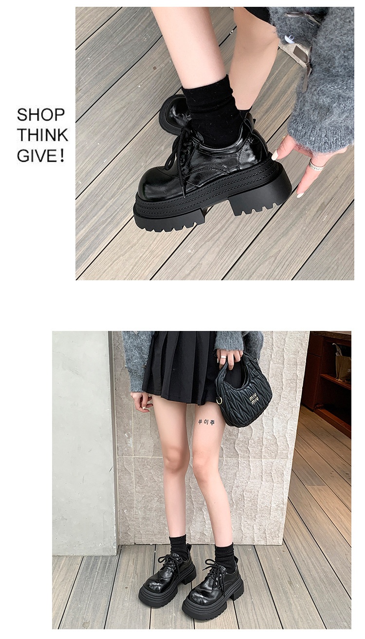 Voyage Damen-Lederschuhe mit dicker Sohle, britische Derby-Schnürschuhe mit großer Zehenpartie, neues Modell Frühjahr 2025, Slipper mit Absatz._voghion.com