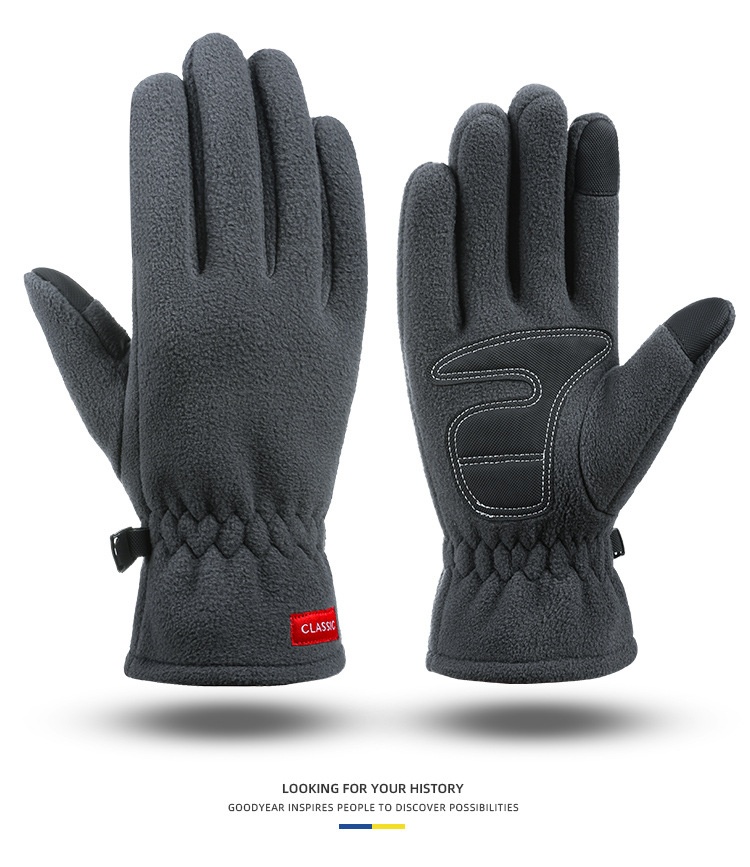 boy Boy Boy Winter Gloves Fleece Lined Thickened Non-Slip Touchscreen Sports Driving Outdoor Cycling Men's Windproof Warm_voghion.com