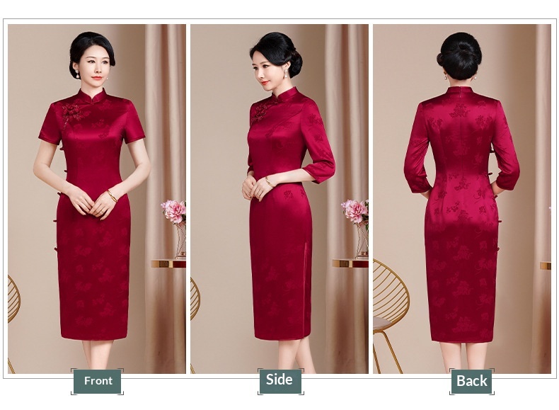 ChicShe ChicShe Herfst Nieuwe Vintage Verbeterde Cheongsam Voor Vrouwen, High-End Gevoel, Outfit voor Middelbare En Oudere Moeders, Oma's_voghion.com