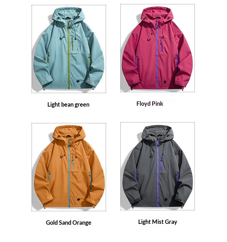 Outdoor-Wanderjacke für Jungen im Bergstil, Frühlingsjacke mit Kapuze für Herren_voghion.com