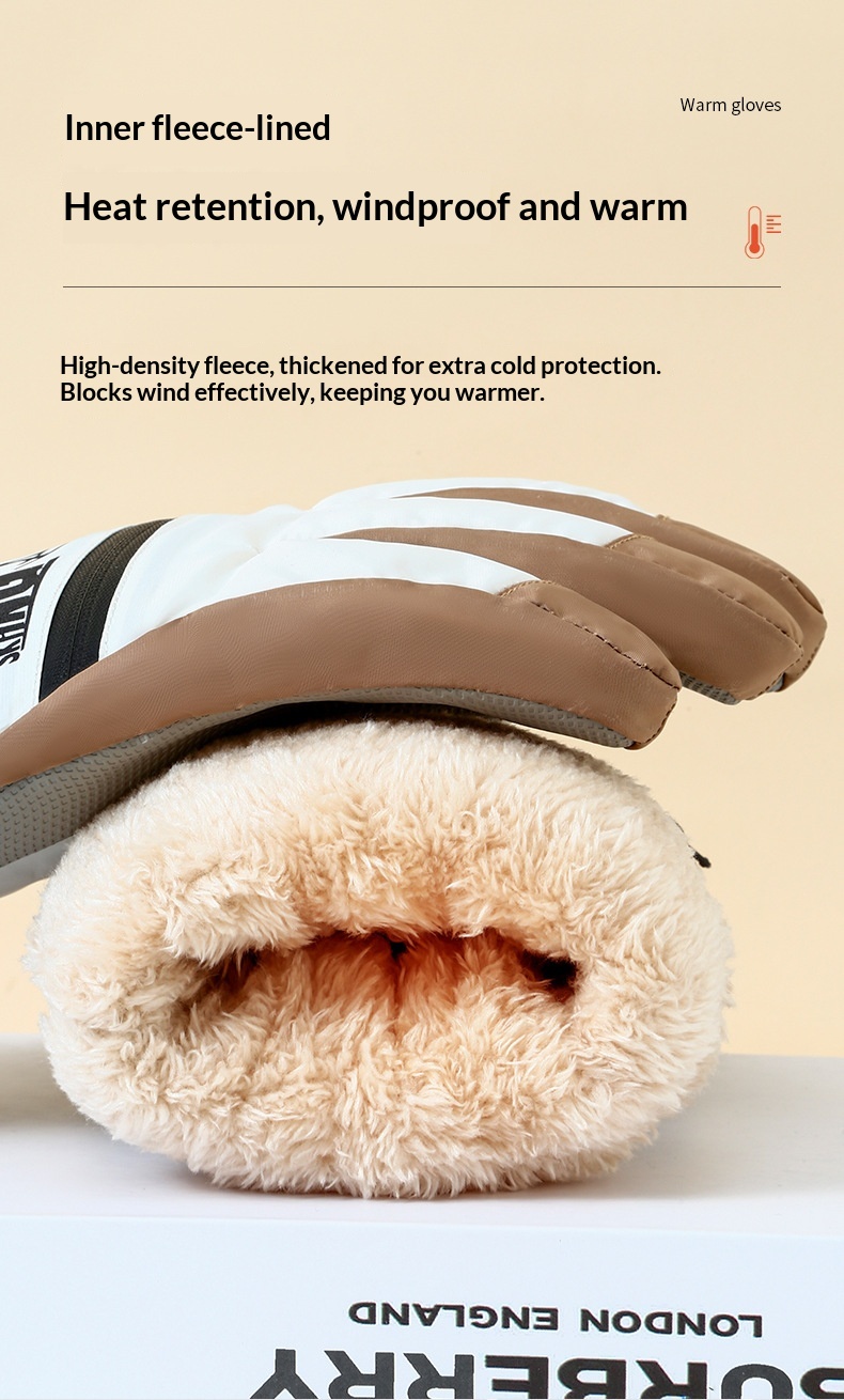 Guanti da sci invernali da donna Boy Boy, caldi, touchscreen, antifreddo, adatti per giocare sulla neve, resistenti all'acqua, spessi, foderati in pile, per ciclismo,_voghion.com